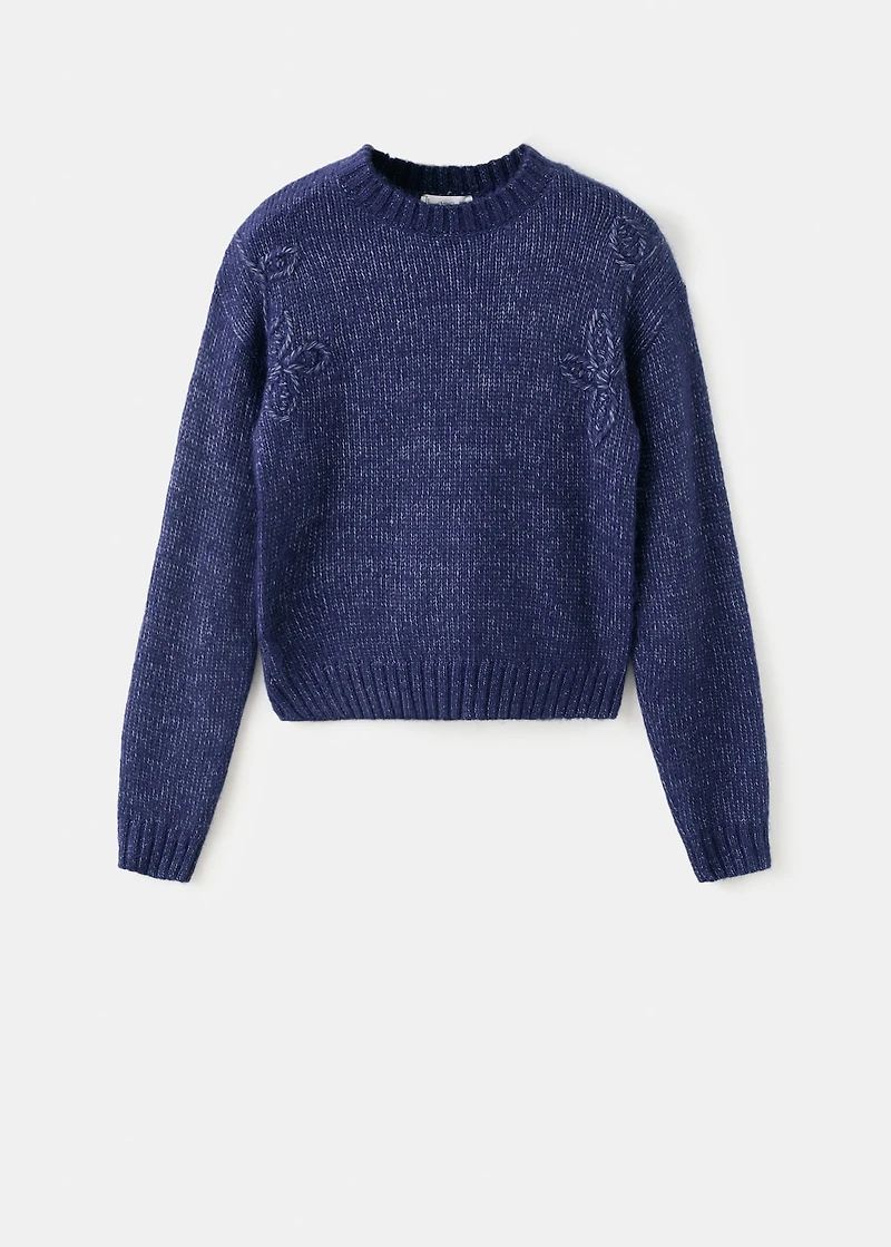 Knit embroidered sweater