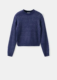 Knit embroidered sweater