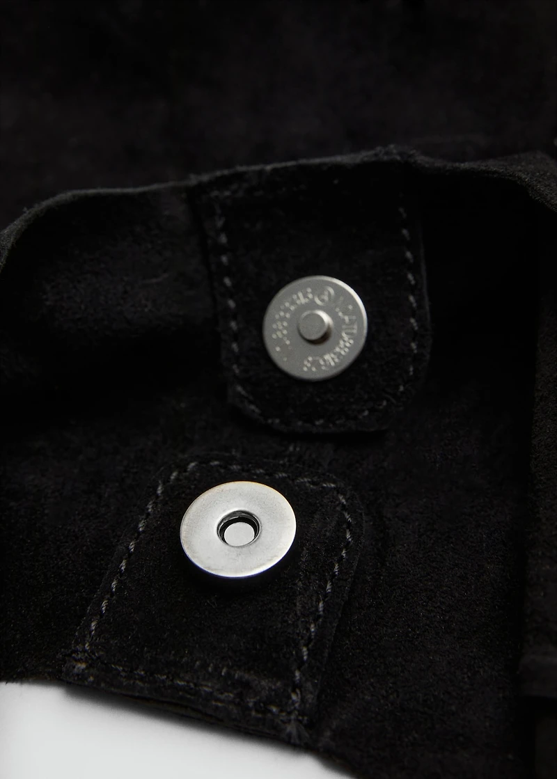 Suede leather mini-bag