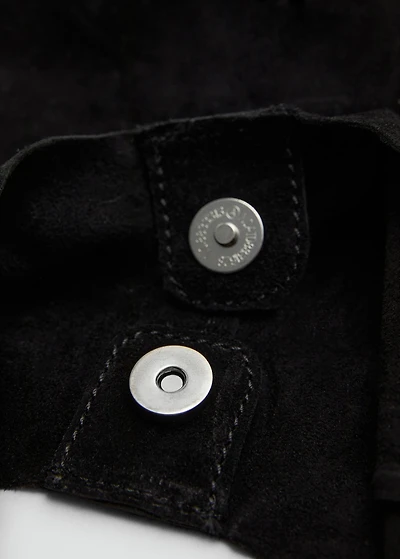 Suede leather mini-bag