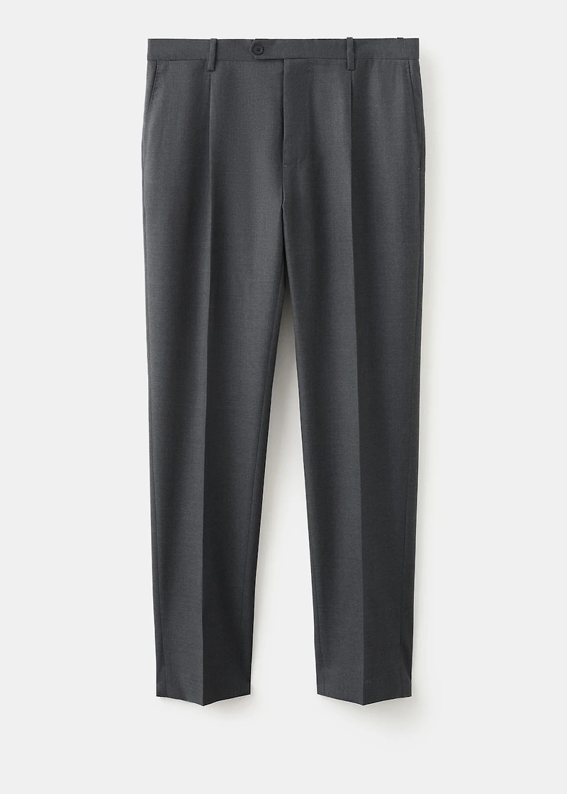 100% Italian virgin wool flannel suit pants