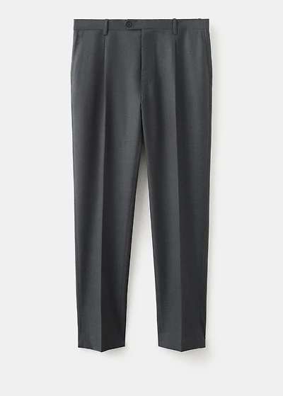 100% Italian virgin wool flannel suit pants
