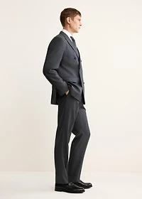 100% Italian virgin wool flannel suit pants