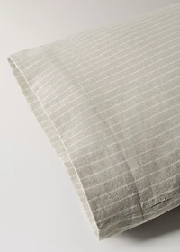 Melange cotton flannel pillowcase with fine-striped yarn 17.71x43.30