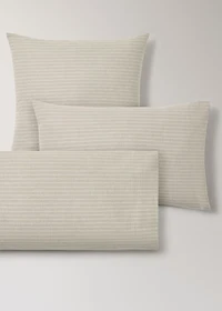 Melange cotton flannel pillowcase with fine-striped yarn 17.71x43.30