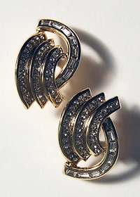 Combined crystal earrings