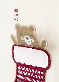 Cotton t-shirt with embroidered bear