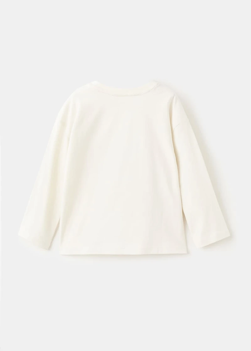 Cotton t-shirt with embroidered bear