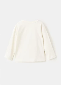 Cotton t-shirt with embroidered bear