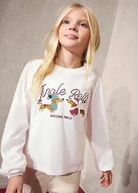 Christmas-print t-shirt