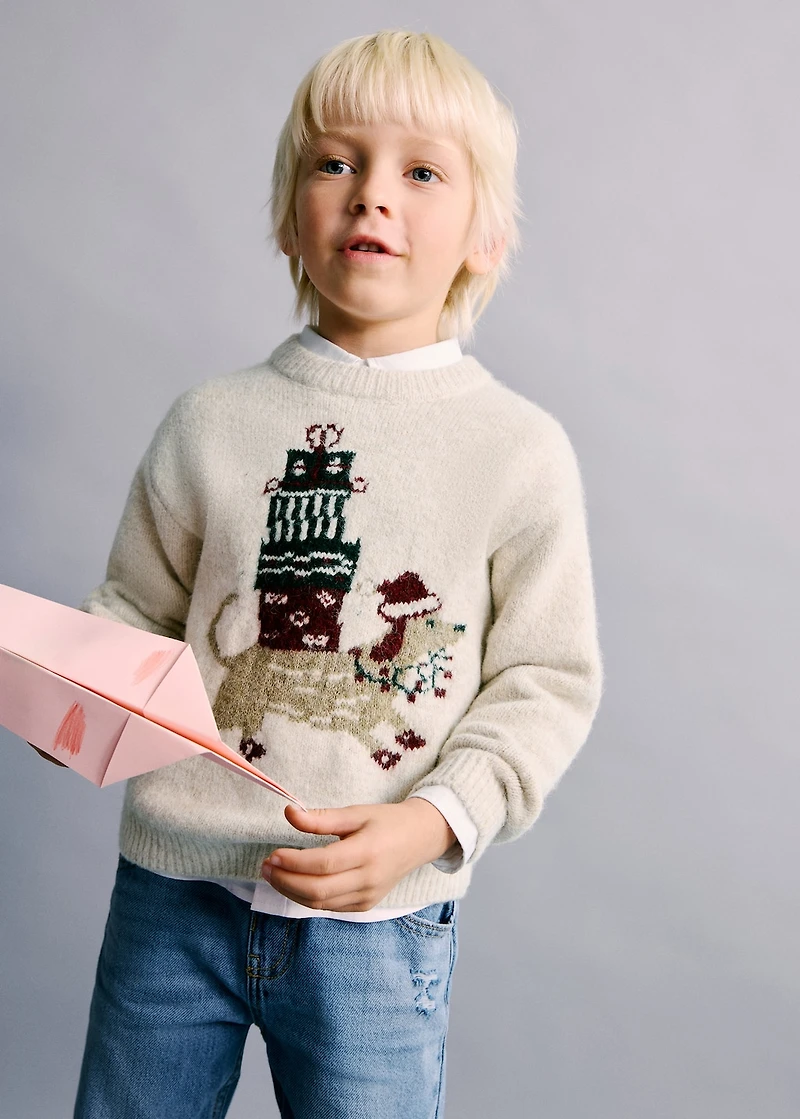 Christmas embroidered sweater