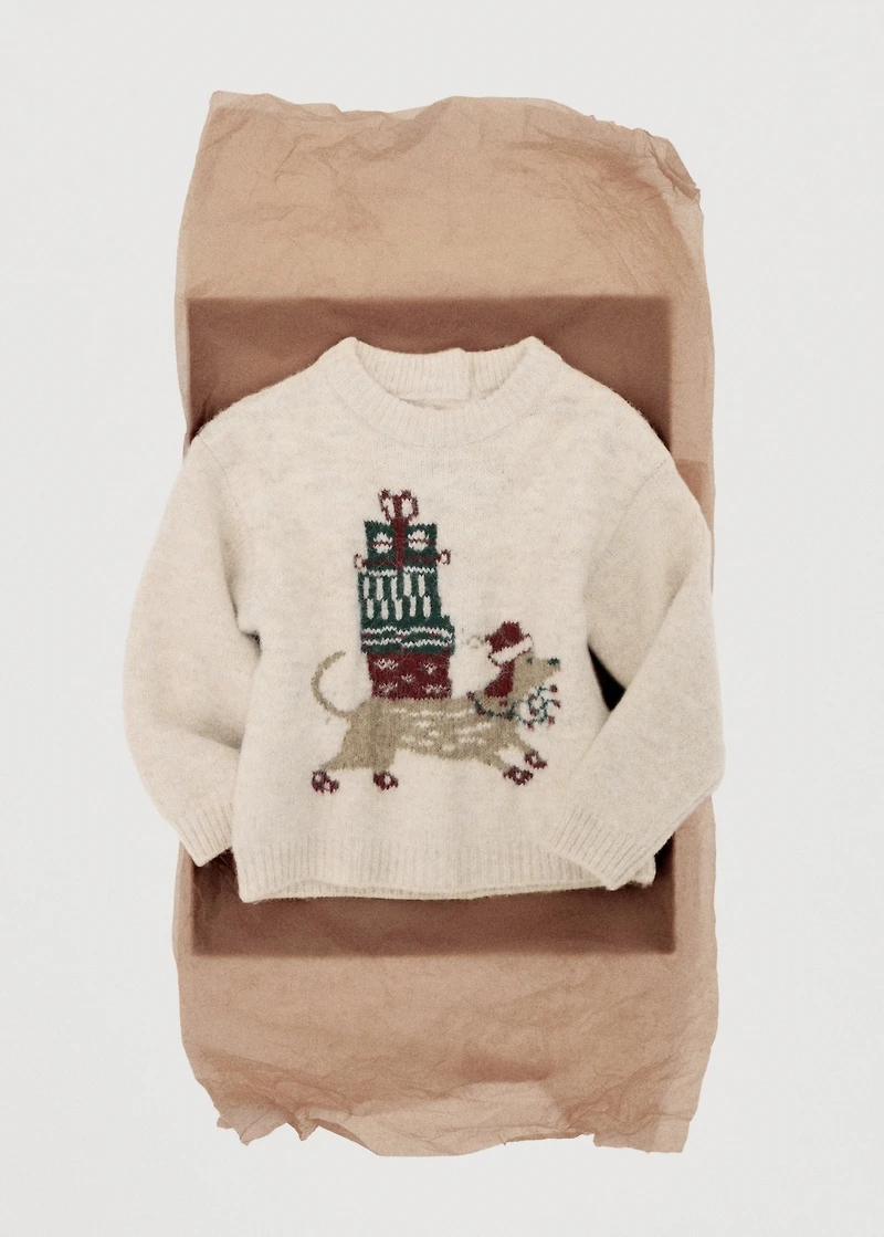 Christmas embroidered sweater