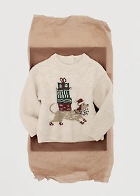 Christmas embroidered sweater