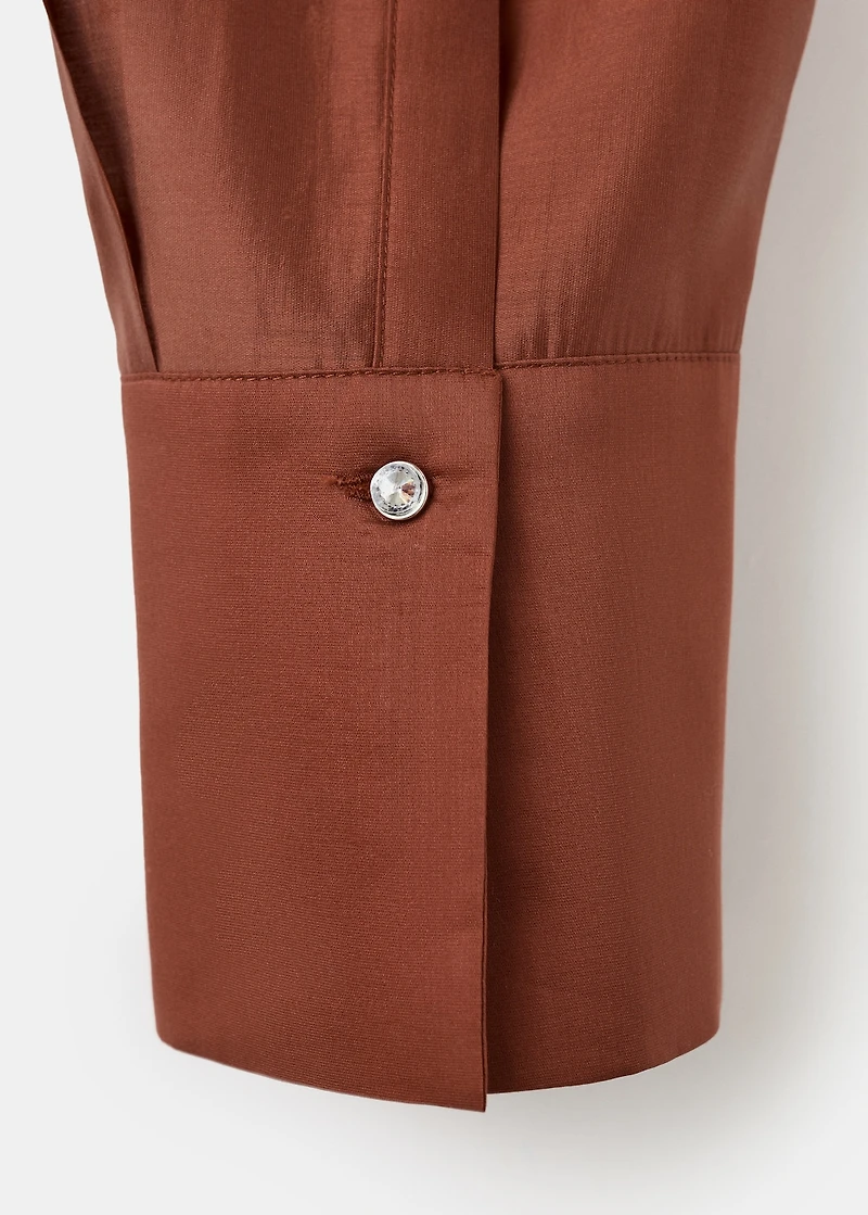 Lyocell shirt with rhinestones