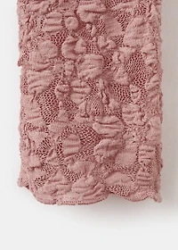 Lace t-shirt with perkins neck