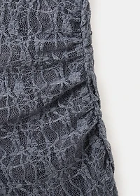 Lace top with asymmetrical neckline