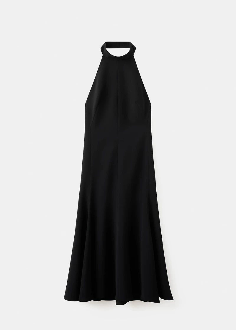 Halter-neck dress with open back