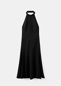 Halter-neck dress with open back