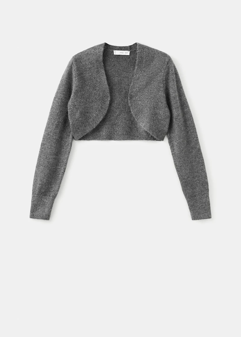Lurex cropped cardigan