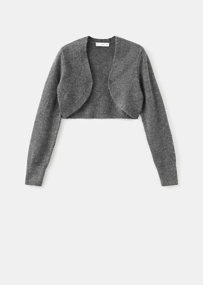 Lurex cropped cardigan