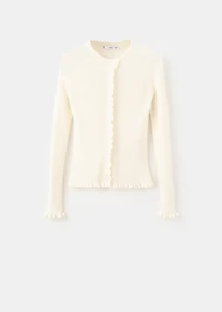 Scalloped edges cardigan