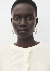 Scalloped edges cardigan