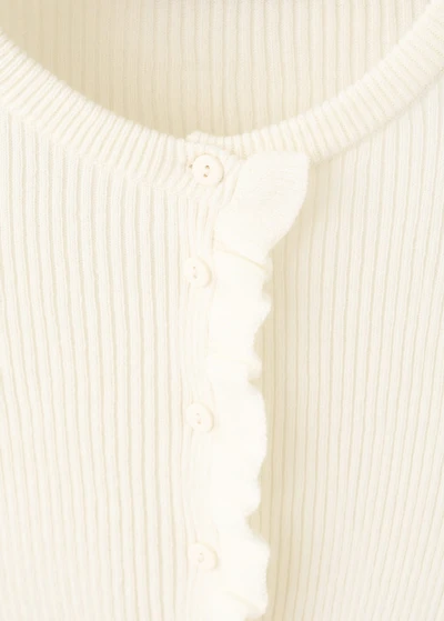 Scalloped edges cardigan