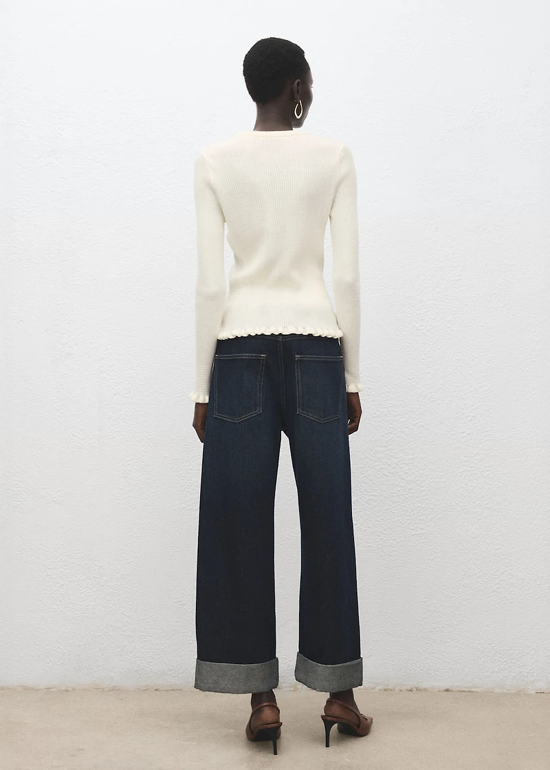 Scalloped edges cardigan