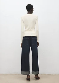 Scalloped edges cardigan