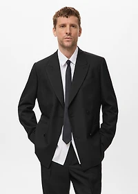 Regular-fit double-breasted jacket