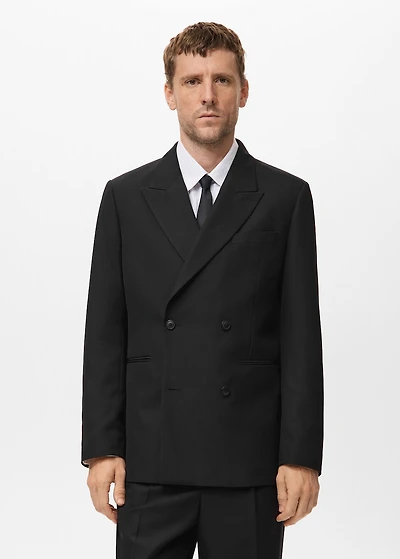 Regular-fit double-breasted jacket