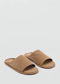 Suede leather sandals