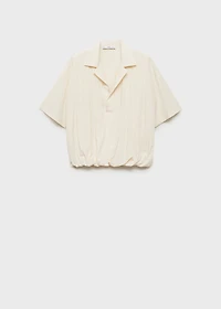 Crop puffed shirt