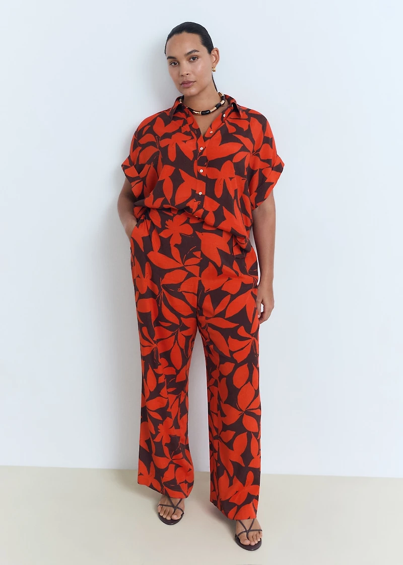 Flowy printed trousers