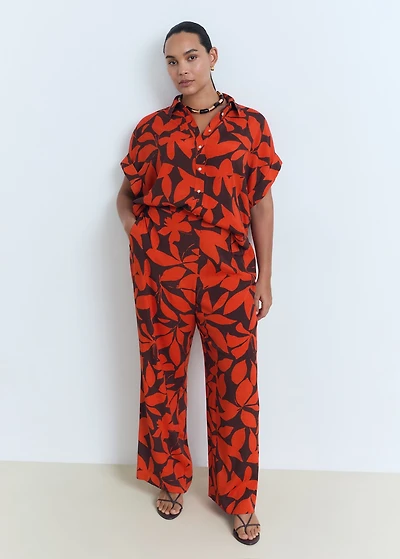 Flowy printed trousers