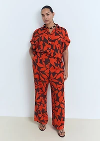 Flowy printed trousers