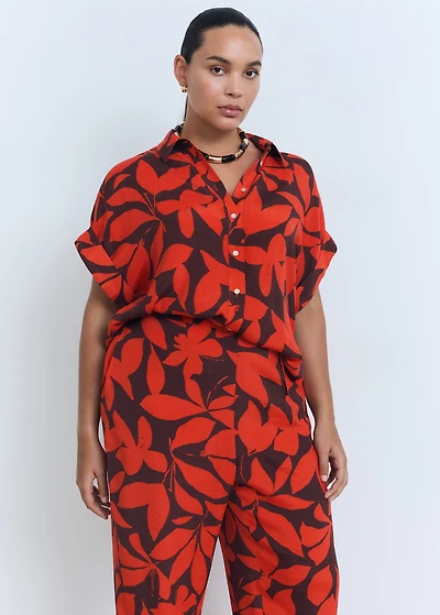 Flowy printed trousers