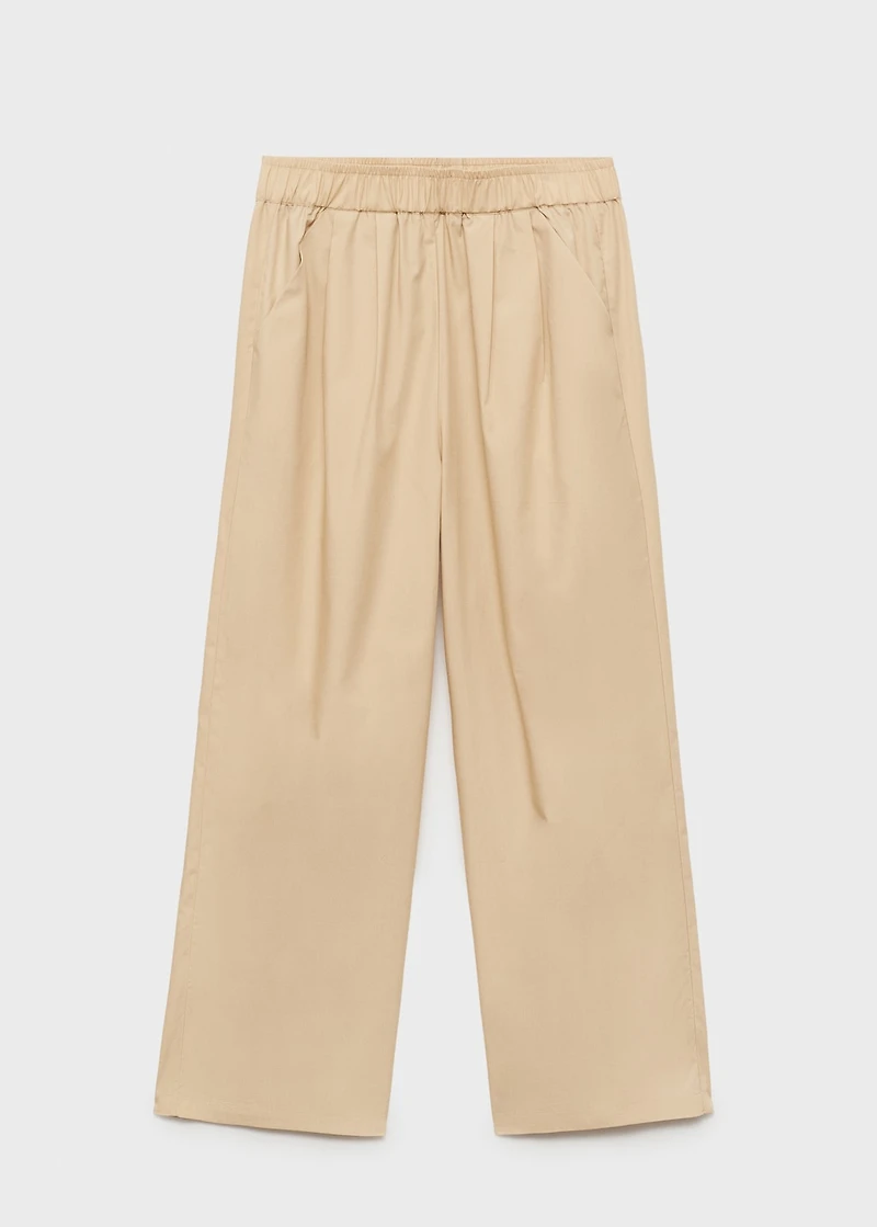 Straight-cut crop pants
