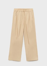 Straight-cut crop pants