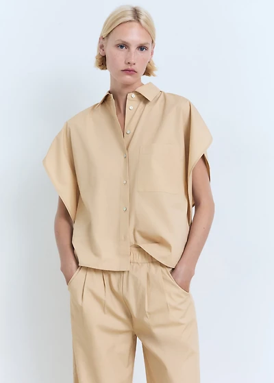 Straight-cut crop pants