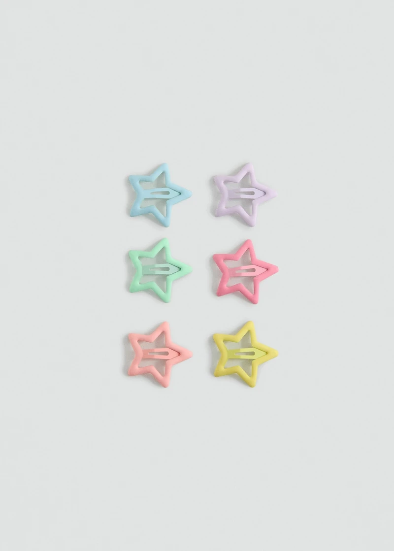 Pack of star hair clips