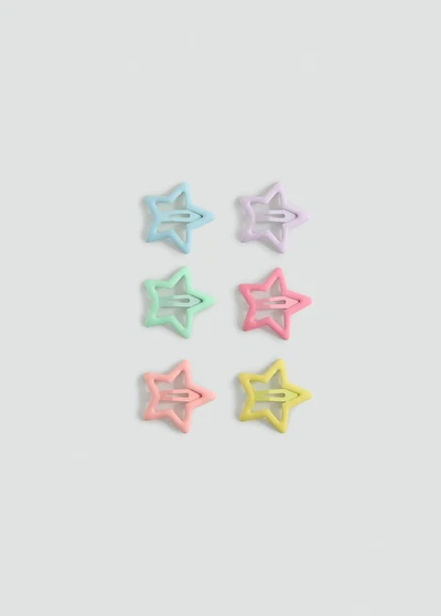 Pack of star hair clips
