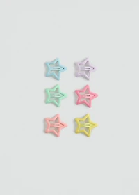 Pack of star hair clips