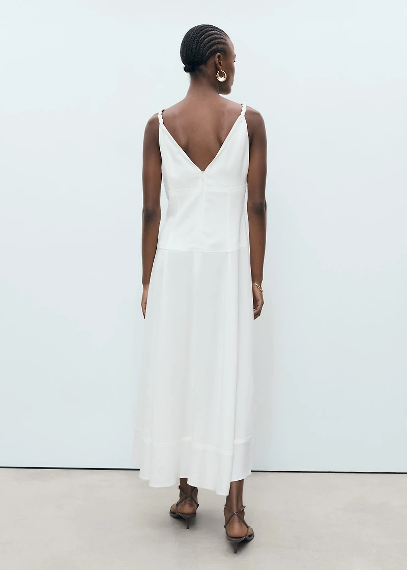 V-neckline long dress