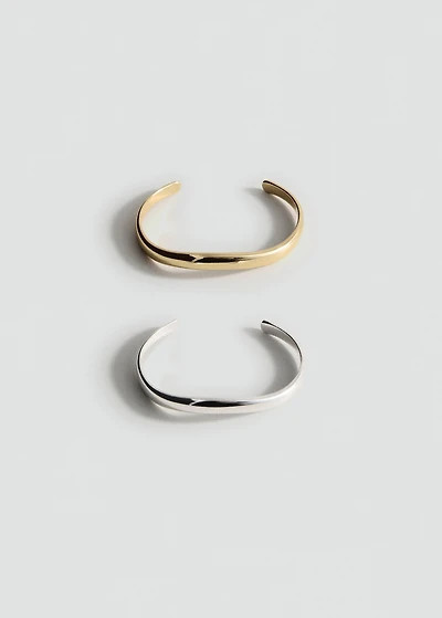 Set of combined rigid bracelets