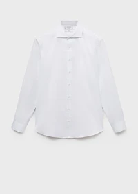 Slim fit cotton striped suit shirt