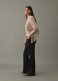 Flared jeans with studs