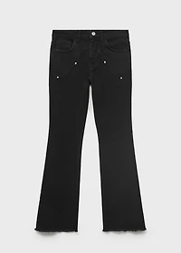 Flared jeans with studs