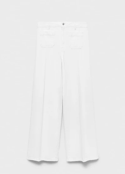 High-waisted wide-leg jeans with pockets