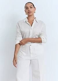 High-waisted wide-leg jeans with pockets